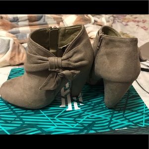 Tan ankle booties